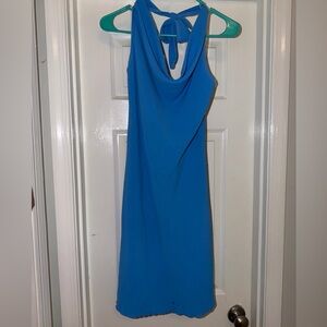 See You Monday Vibrant Blue Backless Dress